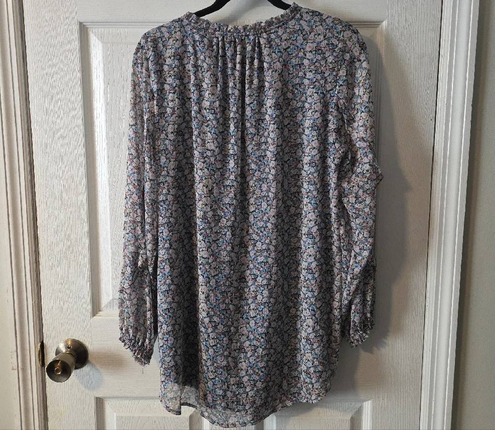 LC Lauren Conrad Multicolor Floral Blouse - Picture 2 of 2